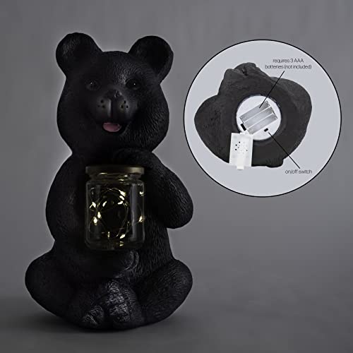 Figurine ours de porte LED noir pour illuminer votre entrée - 6