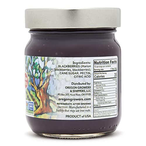 Oregon Growers Marionberry Fruit Spread - Marionberry Jam Made In Oregon, Blackberry Jam, Blackberry Fruit Spread, All Natural Ingredients, Non-GMO - 12 Oz (Pack Of 3) - Thumbnail 2