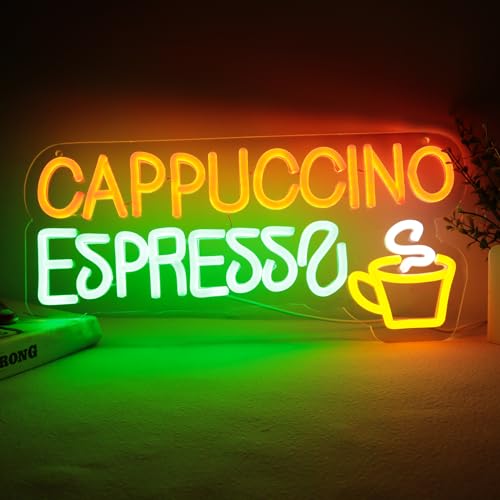 Balanar Cappuccino Espresso Neon Signs Beer Bar Sign Led Lights