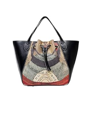 Gattinoni Borsa A Spalla Shopping Bag Planetarium BEGPL8129WPQ Nero