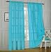 Elegant Comfort® 2 Piece Solid Sheer 60" x 84" Window Curtains/drape/panels/treatment, Turqouise