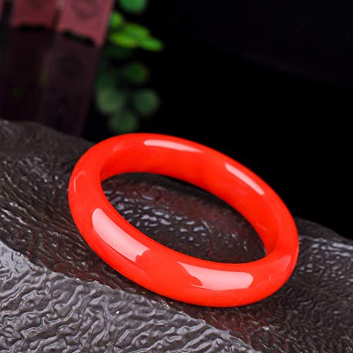 Jonc Red Jade Bangle en pierre de gemme, une idée cadeau précieuse de 64 mm - 5