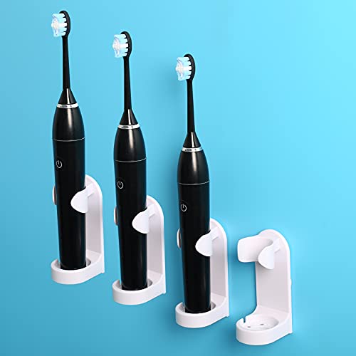 OAPRIRE Support mural pour brosse à dents électrique - Séchage rapide, gain de place - Support de brosse à dents adhésif pour ranger les toilettes et salle de bain blanc Cover