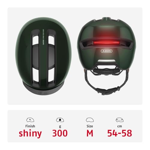 ABUS Urban Helmet HUD-Y - magnetic, rechargeable rear LED light with magnetic attachment - a cool bike helmet for everyday use - for men and women - Image 2