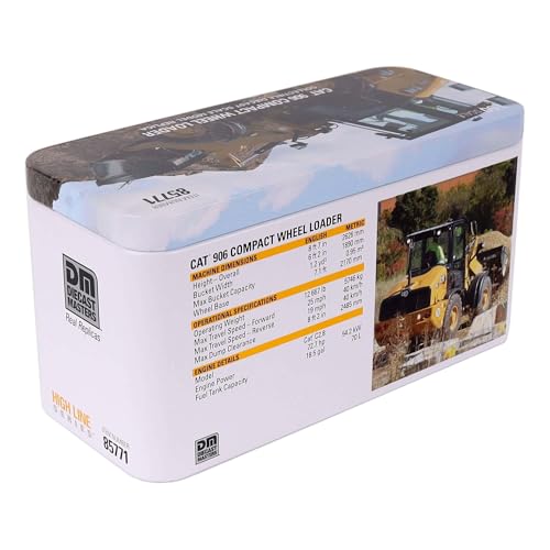 Diecast Masters 85771 - Cat 906 Compact Radlader, Maßstab 1:50,ab 14 Jahren, in Blechdose, für Sammler geeignet