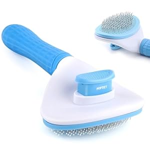 Cat Brush Self Cleaning Slicker Brush with Release Button, Dog Shedding Brush for Grooming, Cat Comb Pet Massage Tool Suitable for Long or Short Pet Hair Cleaner, Removes Tangles & Loose Fur