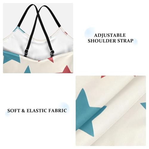 Bolaz Girls Swimsuits One-Piece Bathing Suits Multicolor Kids Sport Summer Beach Swimwear for 3-10 Years Old-Star Pattern3