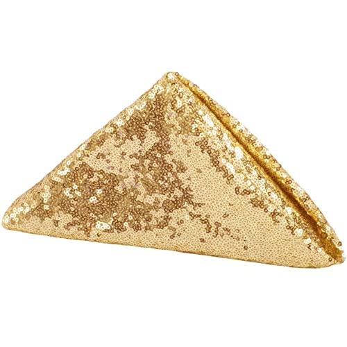 Partydelight 20" X 20" Sequin Napkin Gold 12 Pcs Sparkly And Glitter For Wedding, Party, Banquet, Birthday, Christmas. #TOP5