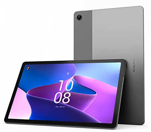 Lenovo Tab M10 Plus (第 3 世代) - 10.61 インチ 2K タブレット (MediaTek Helio G80、4 GB RAM、128 GB 最大 1 TB まで拡張可能、4 スピーカー、Wifi + Bluetooth、Android 12) - ダークグレー