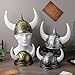 Abaodam 4pcs Viking Helmet With Horn Medieval Hat For Halloween Cosplay Parties Decorative medieval Berserker Soldier Costume Hat Helmet Fancy Dress