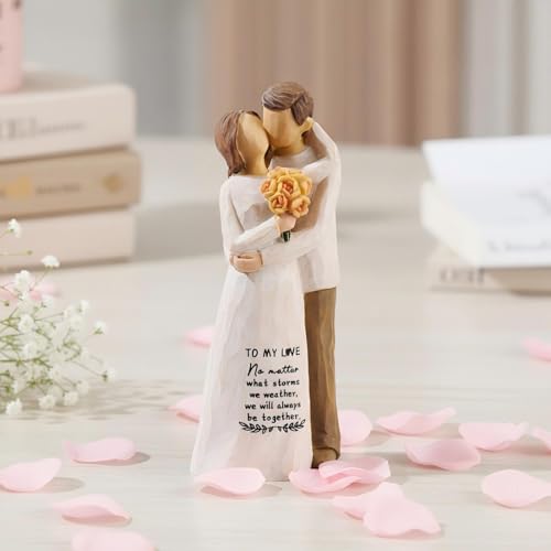 Anniversary Couple Gifts for Women, 5.5" Resin Figurines - Wedding Gifts - Image 3