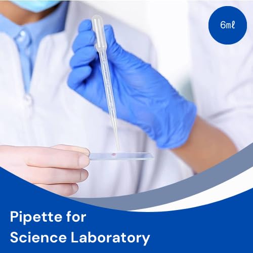 5000 pieces-500/BX, 10BX/CS, 6ML Pipettes, Disposable Plastic Transfer Pipettes - High Precision Pipettes Dropper for Science Experiments or Laboratory use- Convenient and Safe