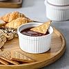 MALACASA Ramekins with Lids 8 oz - Set of 6, White Porcelain Creme Brulee Souffle Ramekins with Covers, Ceramic Custard Cups for Baking, Dishwasher and Oven Safe, Series RAMEKIN-DISH #4