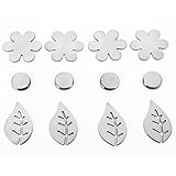 Mit starkem Magnet. Metaltex magnetische Tischdecken-Gewichte, Silber, 4-teilig (Sortiert)