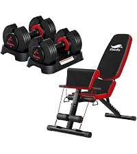 ※引取り限定　ホームジム　トレーニングベンチ　可変式ダンベル Amazon | Taimonik トレーニングベンチ＋ダンベル セット商品 可変式