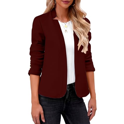 Womens Blazers for Work Casual Open Front Long Sleeve Y2k Jackets Teacher Outfits Ladies Dressy Business Suit 20254