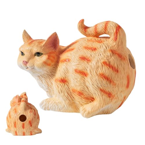 Porta Fazzoletti Per Gatti A Forma Di Sedere | Copri Scatola Fazzoletti Decorativo con Gattino | Accessorio Decorativo Divertente In Resina Materiale Resistente Ideale Per Arredamento Bagno Sala Da