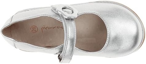 Girls Picaroz - Mod Flower MJ PU Silver Flats 26 (US 9 Toddler) M