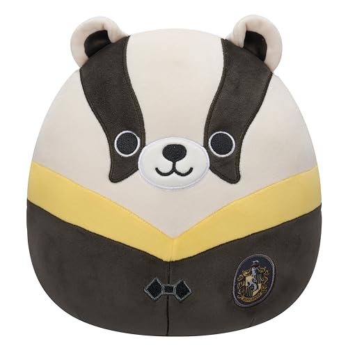 Squishmallows Original Peluche Blaireau de Poufsouffle en Robe de Poudlard Harry Potter de 25 cm - Peluche Officielle Jazwares Ultra Douce (Taille Moyenne)