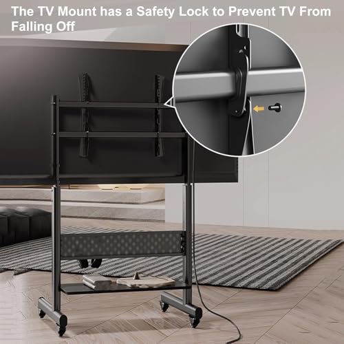 Soporte móvil para TV de 40" a 85" con ruedas y altura ajustable miniatura 4