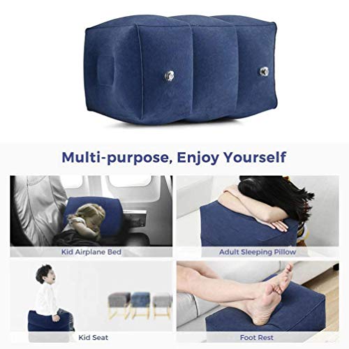 GARNECK Travesseiro inflável para descanso de pés para viagem aérea infantil cama de avião travessei