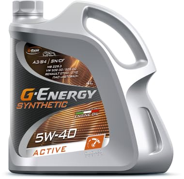 G-Energy Fully Synthetic Active Engine Oil 5W-40, API-SN/CF, ACEA A3/B4, Superior Performance, 4L Bottle - Ultimate Protection for Your Engine