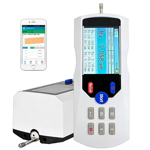 HNBYLMM Surface Roughness Gauge, Digital Surface Roughness Tester Meter with 13 Parameters, 0.001μm High-Precision, with 5 μm Diamond Sensor, Measurement Range 160μm, for Industrial and Laboratory