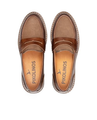Image of PIKOLINOS Aldaya W8J-3541 Women's Loafers - Premium Calfskin Leather Slip-On - Lightweight Comfort, Removable Insole, Medium & Wide Width Ergonomic Everyday Support