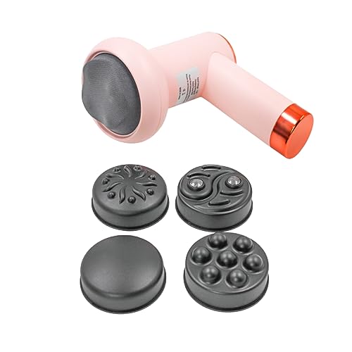 Massageador El&eacute;trico Muscular Vibrat&oacute;rio Corporal USB Port&aacute;til 5 em 1 Leve e Silencioso (Rosa)