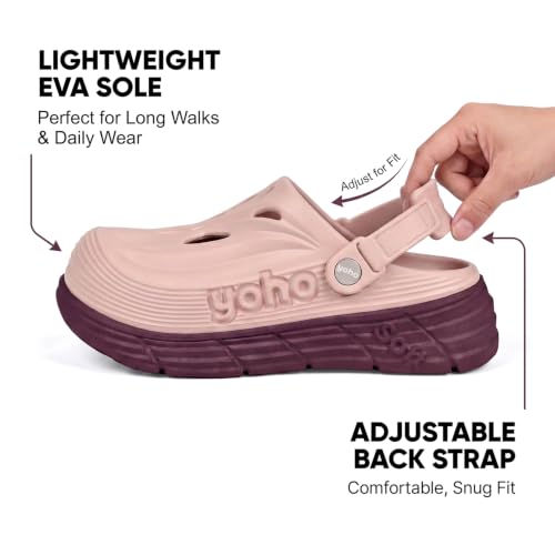 Image of YOHO Women Footwear Scoops Clogs | Lightweight, Soft on Skin, Comfortable & Waterproof Rainy Sandals | Everyday Use Footwear for ladies & Girls