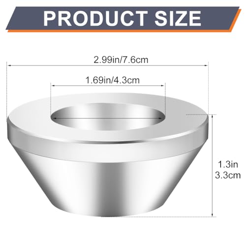Image of Manual Tire Wheel Changer Centering Cone,Tire Disassembly Auxiliary Tool Billet Aluminum Upgrade Large Wheel Hold Down Cone Compatible with 1.67 inch Diameter Center Post Car Truck(Color:Silver)