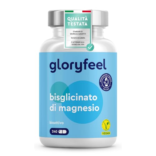 Magnesio Bisglicinato 400mg, Scorta 2 Mesi, 100% Vegan