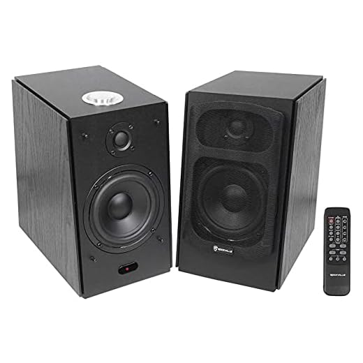 (2) Rockville HD5B 5" 150w RMS Powered Bluetooth Bookshelf Home Theater Speakers