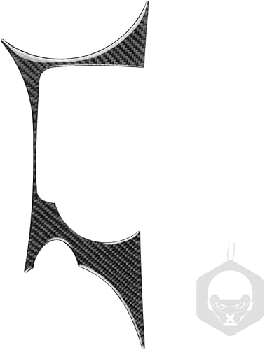 Miniatura 117 de Adhesivo para panel de palanca de cambios de consola central de automóvil, decoración de fibra de carbono suave real, interior de automóvil rojo