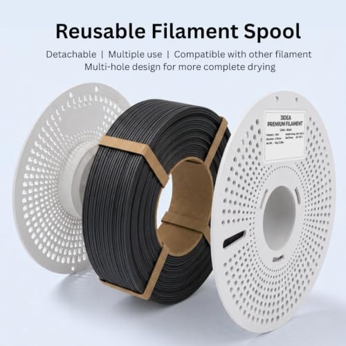Image of 3IDEA ASA 3D Printer White Filament 1.75mm, 1KG with Reusable Spool, Dimensional Accuracy ±0.02mm, UV & Weather Resistant, Premium ASA for Strong & Durable Prints