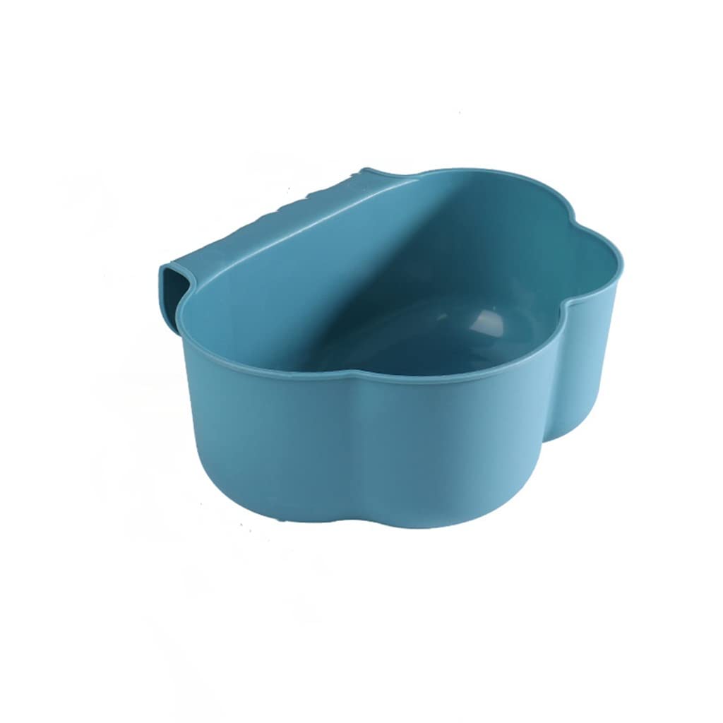 Hanging Trash Can for Kitchen Cabinet Door Garbage Trash Rubbish Can Tray Waste Bin Kitchen Waste Collector Trash Storage Holder(Blue)