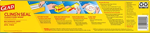 Glad Plastic Wrap For Food With Cutter, Clingwrap, 300-Foot Roll (Pack Of 4) #TOP2