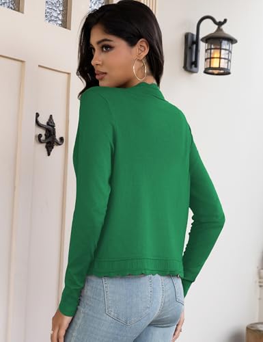 Image of OmicGot Women's Long Sleeve Cardigan Sweaters Open Front Cropped Bolero Shrugs for Dresses S-XL
