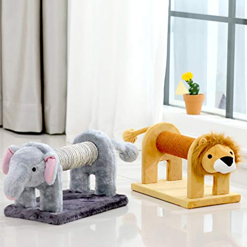 Balacoo – Haste de raspagem para gatos com almofada em forma de elefante coberta de sisal, suporte p