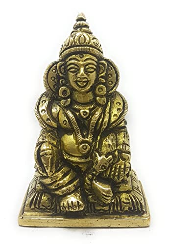 8,9 x 5,1 cm Herr Kuber oxidierte Oberfläche Kubera Kuveran Kuvera Gott des Reichtums Messing Hindu, antike Statue Skulptur Figur für Gesundheit Reichtum Wohlstand und Glück Cover