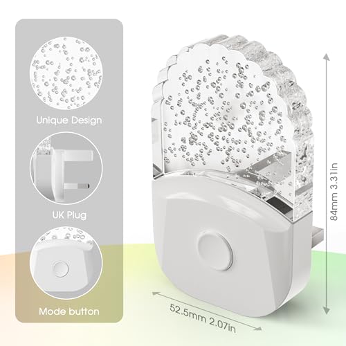 Image of DORESshop 8-Color RGB LED Night Light Plug into Wall, 4Pack Color Changing Dusk to Dawn Night Light for Bedroom, Kids Room, Gift