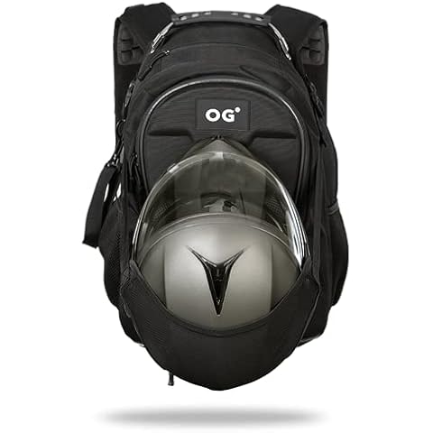 OG Original CityRunner Motorcycle Backpack, Waterproof, Expandable, 30-35L, Motorbike Helmet Bag, Helmet Strap, Large Capacity, Laptop Rucksack, Reflective, USB Cover