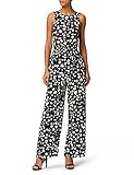 monos verano mujer amazon Una marca de Amazon Marca Amazon - TRUTH & FABLE Mono de Noche sin Mangas Mujer, Multicolor (blanco y negro)., 46, Label: XXL
