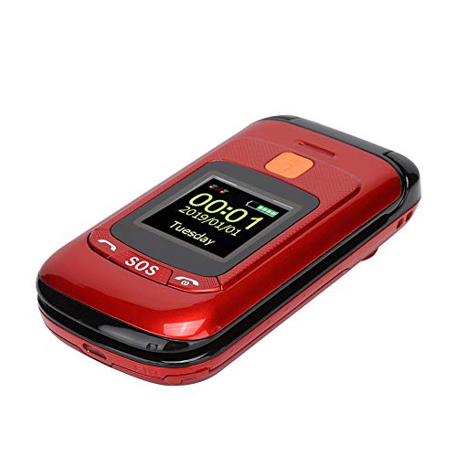 Ashata Big Button Flip Mobile Phone For Elderly, 2.4 Inch Touch Screen Senior Flip 2G Mobile Phone, Dual Sim Card Dual Standby Full Voice Assistance Mobile Phone With Flashlight Radio (Us) #TOP1