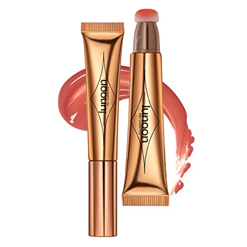 Aaiffey Cream Blush Beauty Wand,Liquid Face Blush With Cushion Applicator,Natural Silky Smooth Creamy Blendable Blush Stick For Cheek Lip,Lightweight Matte Finish (03# Peach) #TOP11