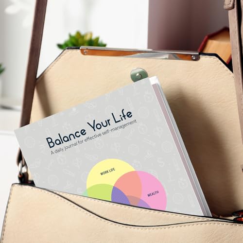 Image of Balance Your Life - Daily Undated Planner and Journal | Wellness Habit Tracker | Boost Work Productivity | Gratitude & Mental Wellbeing | Budget Management | 4-Month Program | 5-Star Product (Executive Space Grey)