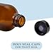 Cornucopia 8-Ounce Amber Glass Bottles with Polycone Caps, 6-Pack