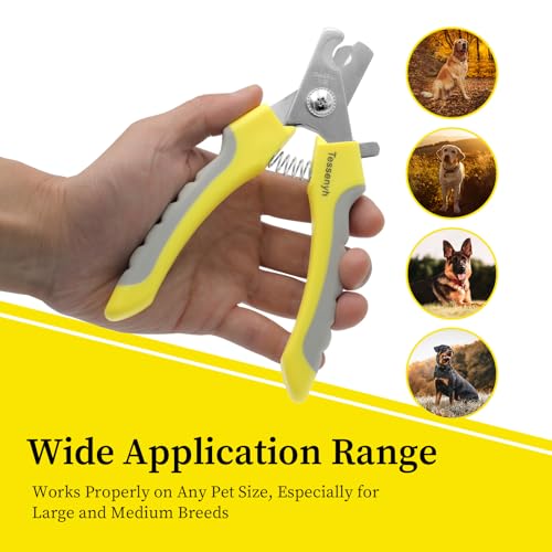 Professional Dog Nail Trimmers, Dog Nail Clippers for Large & Medium Dogs, with Safety Lock and Protective Guard for Safe and Effective Grooming