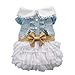 Fairy Denim Dog Dress for Dog Clothes Charming Cozy Dog Shirt Pet Dress L
