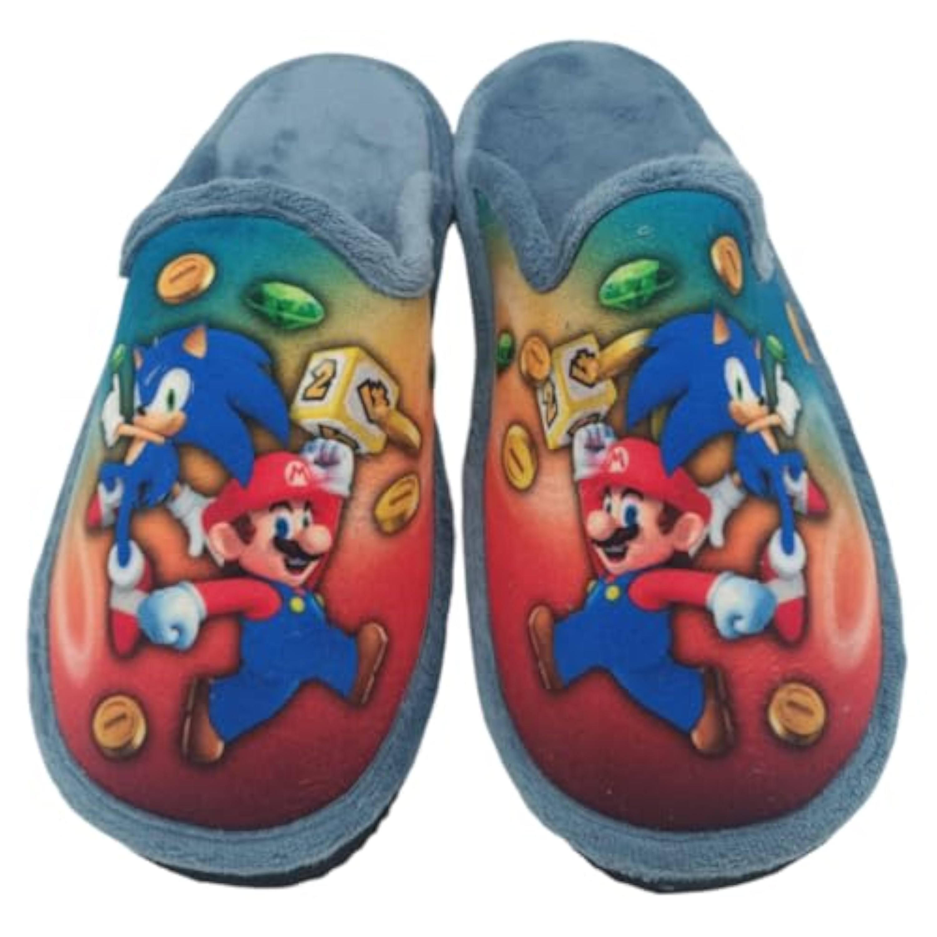 HECHO EN ESPAÑA Zapatillas de Casa para Niños, Destalonada, Confort, Ligera (SONY Y MARIO, Sistema tallas calzado EU, Adolescente, Números, mediano, 32)